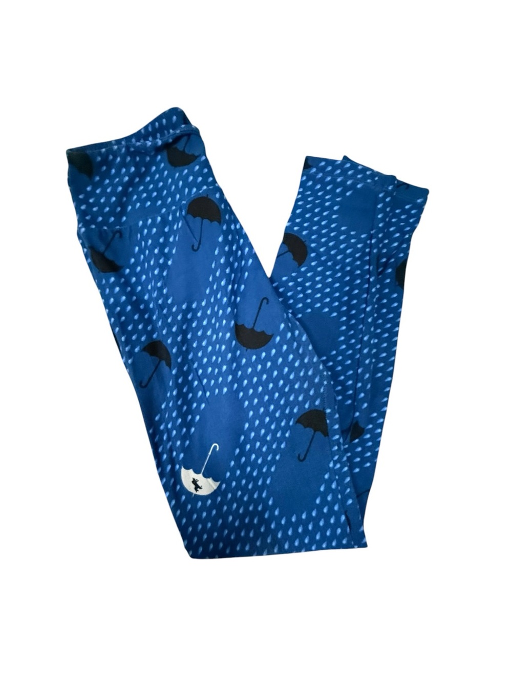 LuLaRoe Blue Umbrella Print Leggings